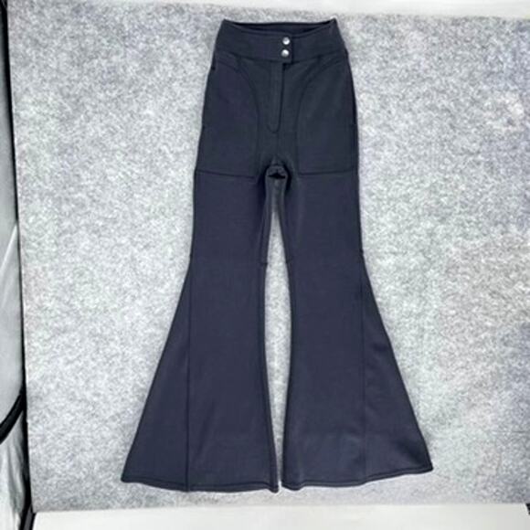 Free People Movement Pants Light Heart Flares Size 0 Black - Picture 2 of 7